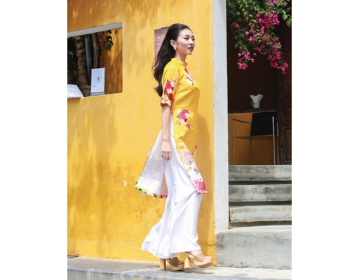 Áo Dài Gấm Vàng AD14-VC F2 Fashion & Freedom ảnh 2