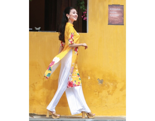 Áo Dài Gấm Vàng AD14-VC F2 Fashion & Freedom ảnh 3