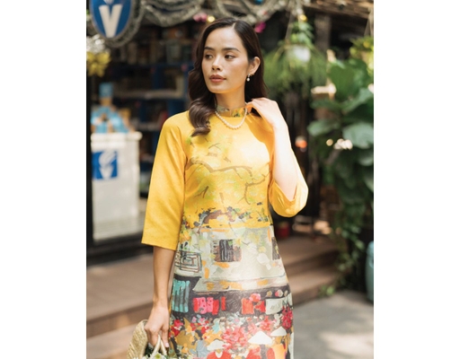 Áo Dài Gấm Vàng AD14-VPP F2 Fashion & Freedom ảnh 2
