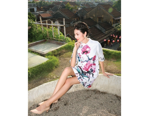 Áo Dài Gấm Trắng AD15-TMD F2 Fashion & Freedom ảnh 0