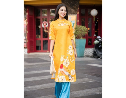 Áo Dài Gấm Vàng AD14-VH F2 Fashion & Freedom ảnh 0