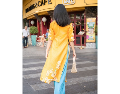 Áo Dài Gấm Vàng AD14-VH F2 Fashion & Freedom ảnh 3