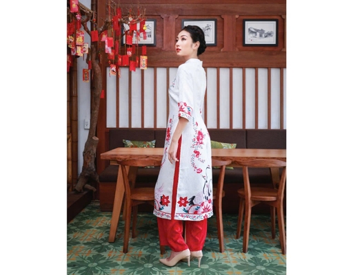 Quần Áo Dài Lụa Đỏ QAD06-D F2 Fashion & Freedom ảnh 0