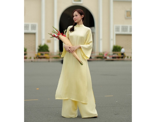Quần Áo Dài Lụa Vàng QAD14-V F2 Fashion & Freedom ảnh 0
