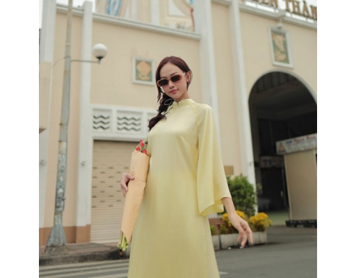 Quần Áo Dài Lụa Vàng QAD14-V F2 Fashion & Freedom ảnh 4
