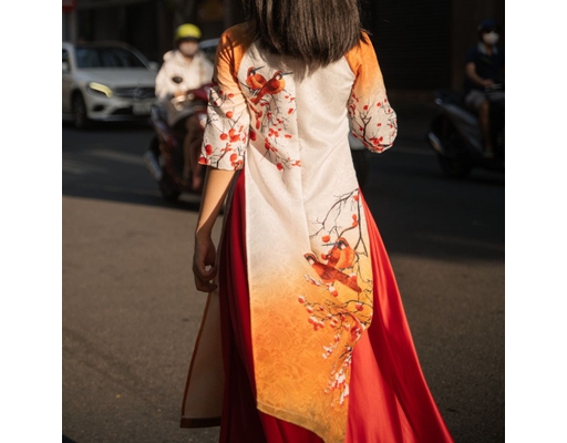 Chân Váy Lụa Đỏ VAD06 F2 Fashion & Freedom ảnh 2