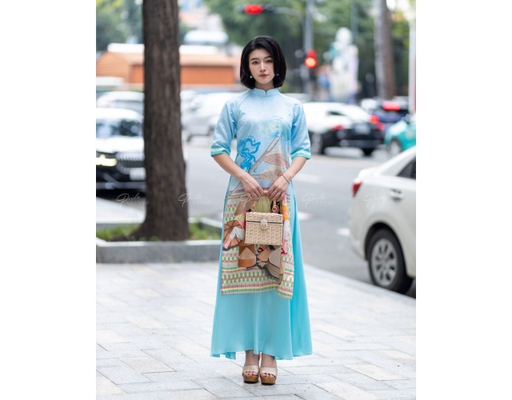 Chân Váy Lụa Xanh VAD06-XANH TT F2 Fashion & Freedom ảnh 0