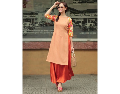 Chân Váy Lụa Cam VAD06-CAM NGOI F2 Fashion & Freedom ảnh 0
