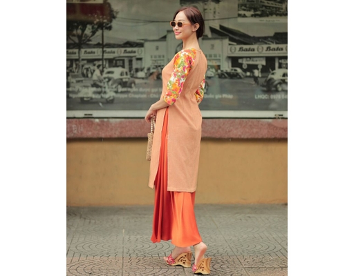 Chân Váy Lụa Cam VAD06-CAM NGOI F2 Fashion & Freedom ảnh 1