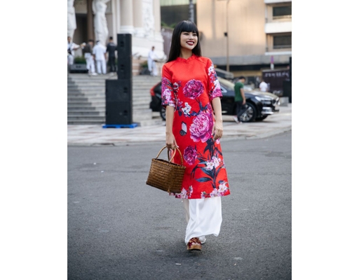 Áo Dài Gấm Đỏ AD14-DMD F2 Fashion & Freedom ảnh 0