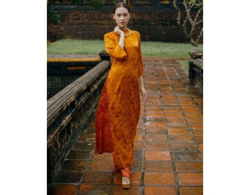 Áo Dài Gấm Đỏ AD44-VN F2 Fashion & Freedom ảnh 0