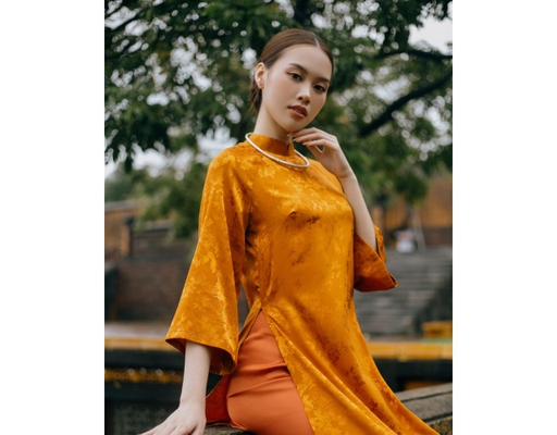 Áo Dài Gấm Đỏ AD44-VN F2 Fashion & Freedom ảnh 2