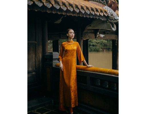 Quần Áo Dài Lụa Cam QAD11-C F2 Fashion & Freedom ảnh 0