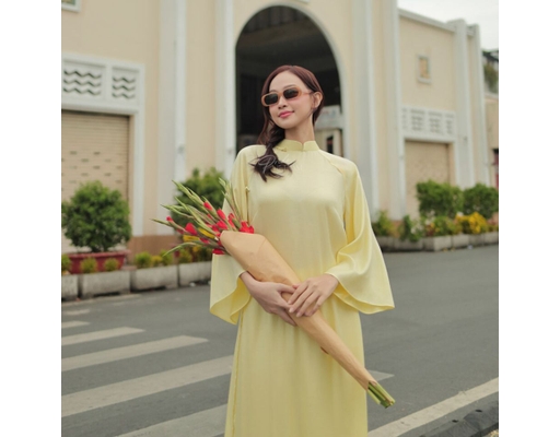 Áo Dài Gấm Vàng AD75-V F2 Fashion & Freedom ảnh 3