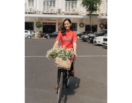Áo Dài Gấm Đỏ AD14-DLK F2 Fashion & Freedom ảnh 3