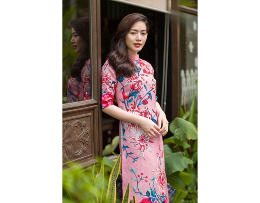 Áo Dài Gấm Hồng AD14-H F2 Fashion & Freedom ảnh 0