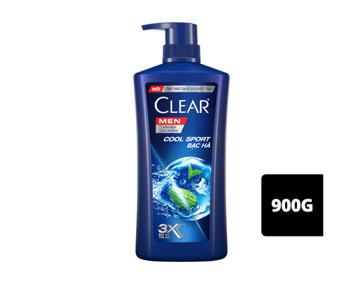 Dầu Gội Cho Nam Cool Sport Bạc Hà Giúp Làm Sạch Gàu 900g CLEAR MEN ảnh 0