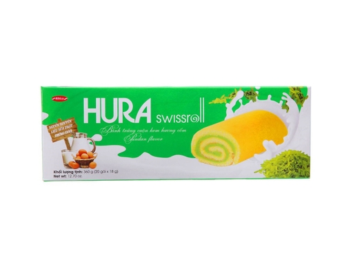 Bánh Hura Swissroll Cốm 360g Bibica ảnh 0