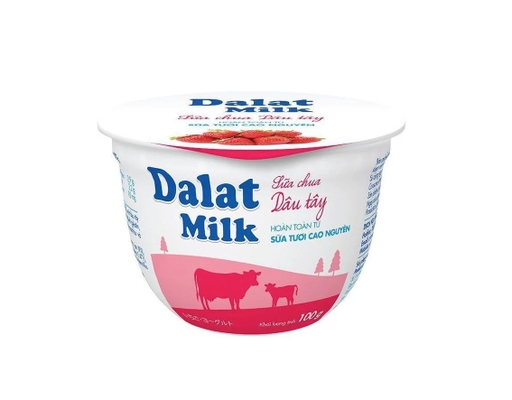 Sữa Chua Ăn Vị Dâu Tây 100g Dalatmilk ảnh 0