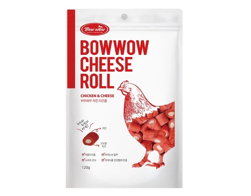 Phô Mai Cuộn Thịt Gà Cho Chó RL-CL-120 120g Bowwow ảnh 0