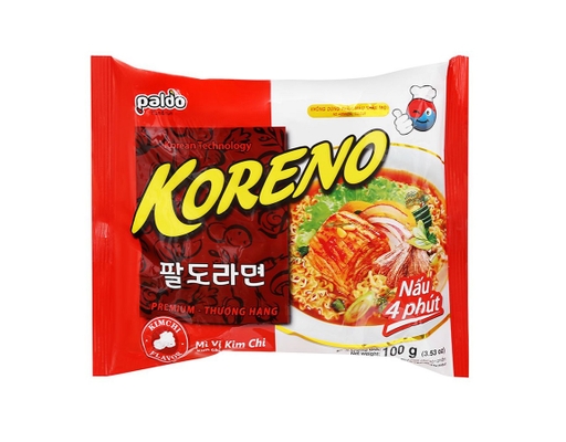 Thùng 24 Gói Mì Nấu Koreno Paldo Vị Kim Chi Gói 100g Koreno ảnh 1