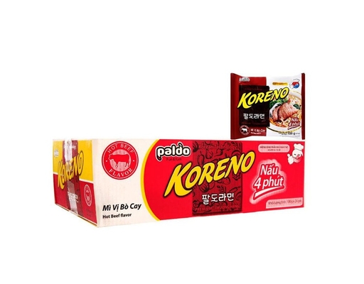 Thùng 24 Gói Mì Nấu Koreno Vị Bò Cay Gói 100g Koreno ảnh 0