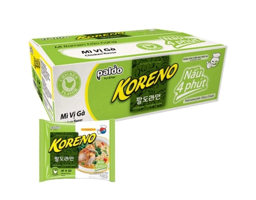 Thùng 24 Gói Mì Nấu Koreno Paldo Vị Gà Gói 100g Koreno ảnh 0