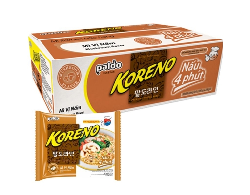 Thùng 24 Gói Mì Nấu Koreno Vị Nấm Gói 100g Koreno ảnh 0