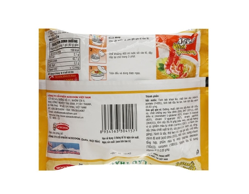 Thùng 24 Gói Miến Phú Hương Vị Lẩu Thái Tôm Gói 60g ACECOOK ảnh 2