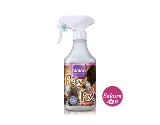 Chai Xịt Khử Mùi Và Sạch Khuẩn Pets Pounce Hương Sakura Cho Mèo 500ml Bioion ảnh 1