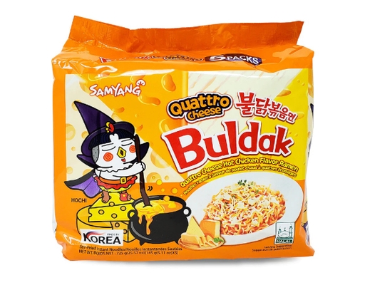Lốc 5 Gói Mì Samyang Khô Gà Cay Vị Phô Mai Quattro Gói 145g Samyang ảnh 0