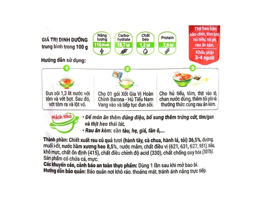 Xốt Gia Vị Hoàn Chỉnh Hủ Tiếu Nam Vang 80g Barona ảnh 2