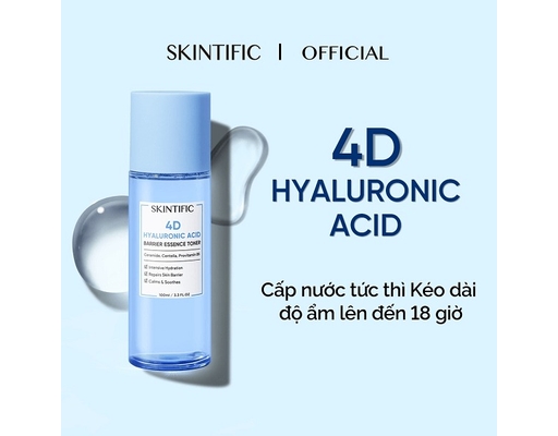 Toner Cấp Ẩm 4D Hyaluronic Acid Barrier Essence Toner 100ml SKINTIFIC ảnh 1