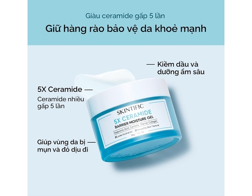 Gel Dưỡng Ẩm Dịu Da 5X Ceramide Barrier Repair Moisture Gel 30g SKINTIFIC ảnh 2