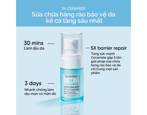 Serum Cấp Ẩm 5X Ceramide Barrier Repair Serum 20ml SKINTIFIC ảnh 2