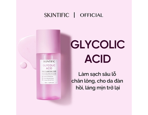 Toner Dưỡng Da Tươi Sáng Glycolic Acid Daily Clarifying Toner 80ml SKINTIFIC ảnh 1