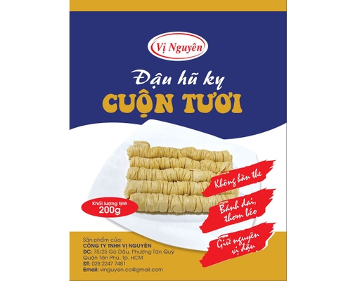 Đậu Hũ Ky Cuộn Tươi 200g Vị Nguyên ảnh 0