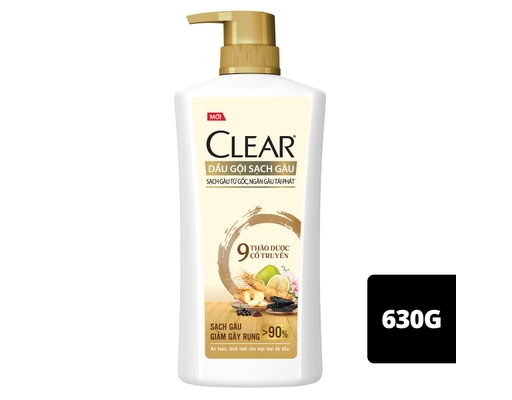 Dầu Gội 9 Thảo Dược Cổ Truyền Sạch Gàu Giảm Gãy Rụng 630g Clear ảnh 0