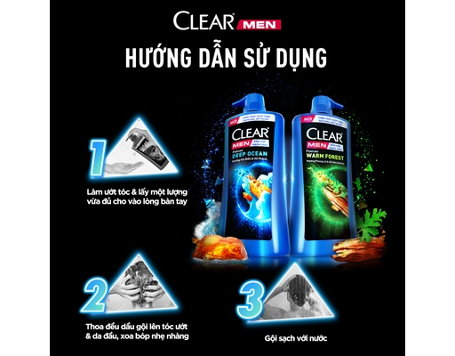 Dầu Gội Nước Hoa Sạch Gàu Perfume Warm Forest 600g CLEAR MEN ảnh 2