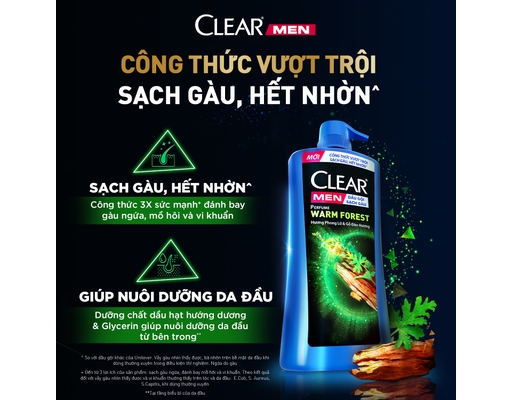 Dầu Gội Nước Hoa Sạch Gàu Perfume Warm Forest 600g CLEAR MEN ảnh 4