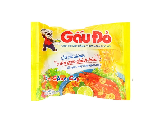 Mì Gấu Đỏ Vị Tôm Chua Cay Gói 63G Gấu Đỏ ảnh 0