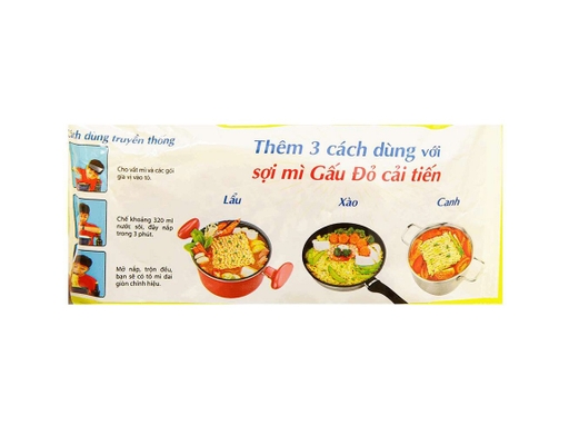 Mì Gấu Đỏ Vị Tôm Chua Cay Gói 63G Gấu Đỏ ảnh 2