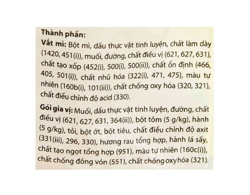 Mì Gấu Đỏ Vị Tôm Chua Cay Gói 63G Gấu Đỏ ảnh 3