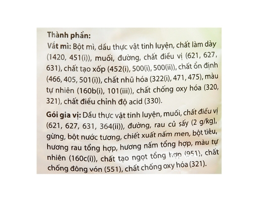 Mì Chay Vị Rau Nấm Gấu Đỏ Gói 62G Gấu Đỏ ảnh 2