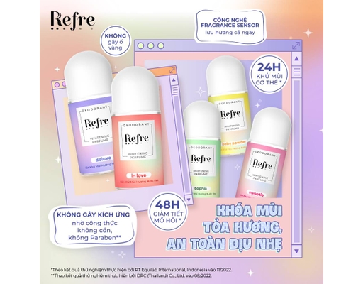 Lăn Khử Mùi Hương Nước Hoa Ngọt Ngào Deodorant Whitening Perfume - Sweetie 40ml Refre ảnh 5