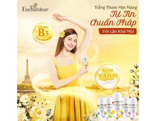 Lăn Khử Mùi Trắng Da Hương Nước Hoa Sensation 50ml Enchanteur ảnh 3