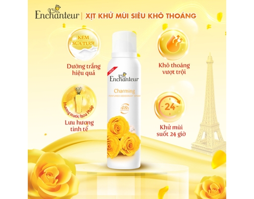 Xịt Khử Mùi Hương Nước Hoa Charming 150ml Enchanteur ảnh 2
