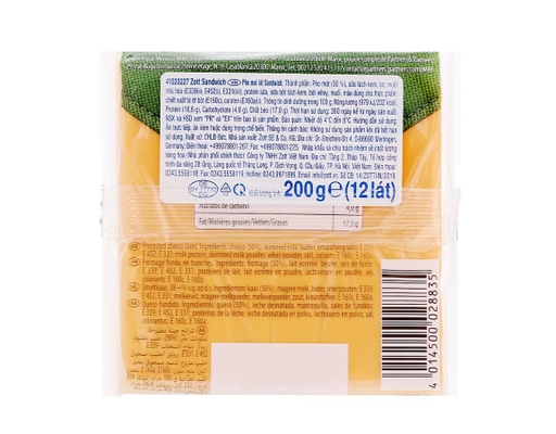 Phô Mai Lát Sandwich 200g Zott ảnh 1