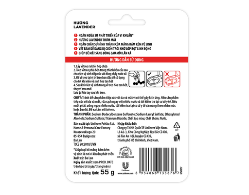 Viên Tẩy Bồn Cầu Power 5 Sạch Khuẩn Hương Oải Hương 55g VIM ảnh 1