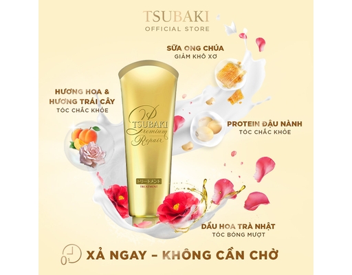 Kem Xả Phục Hồi Ngăn Rụng Tóc Premium 180g TSUBAKI ảnh 4